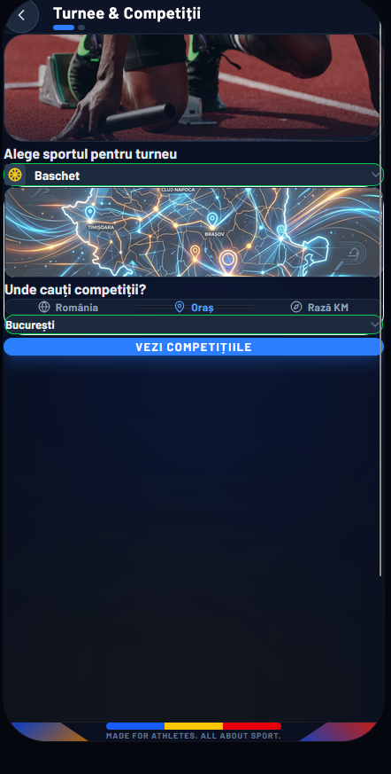 Ecran Competiții